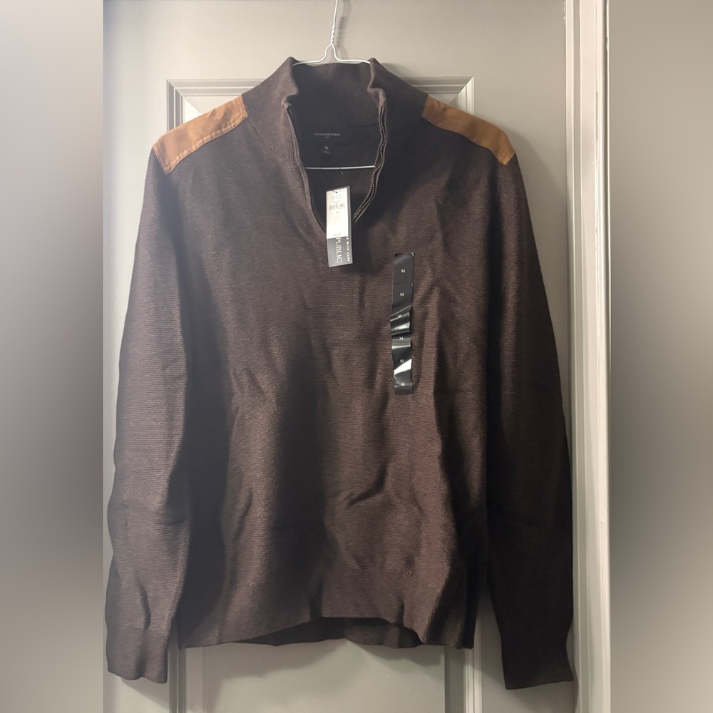 Banana Republic Chocolate Zip-Up Sweater